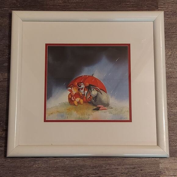 Marlin Art Disney Winnie The Pooh In Spring Lithograph Matted in 17" x 18" Frame - Picture 1 of 4